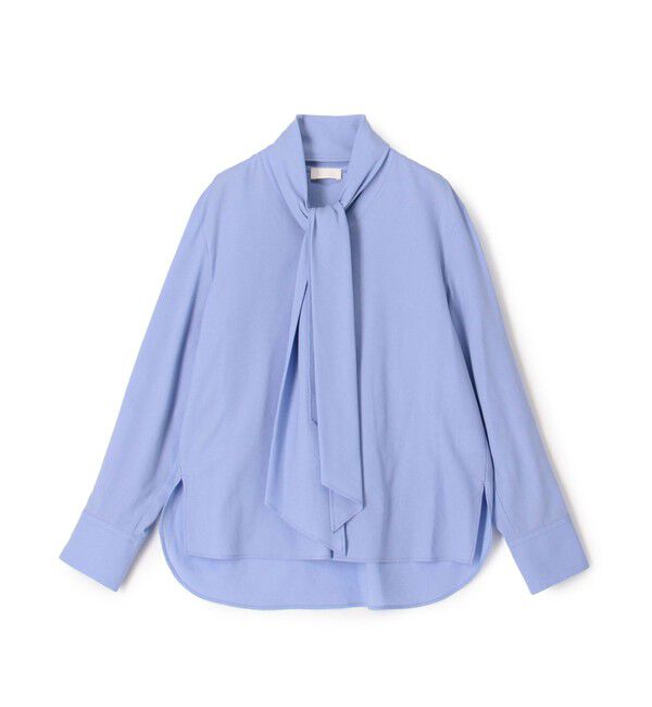 Ballsey「【WEB先行予約】ジュエルコットン ワイドボウタイブラウス」|シャツ・ブラウス|63 ライトブルー