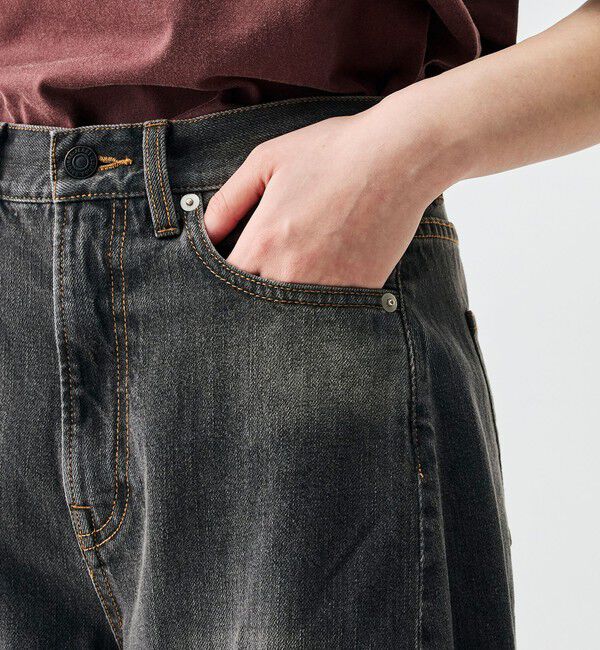 Edition「ブラックデニム バルーンパンツ」|デニム|