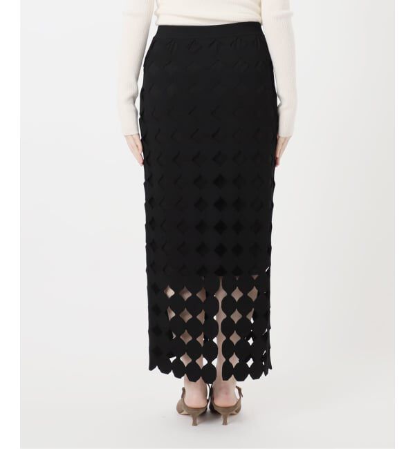 NOBLE「《追加》ドットモチーフニットスカート」|スカート|