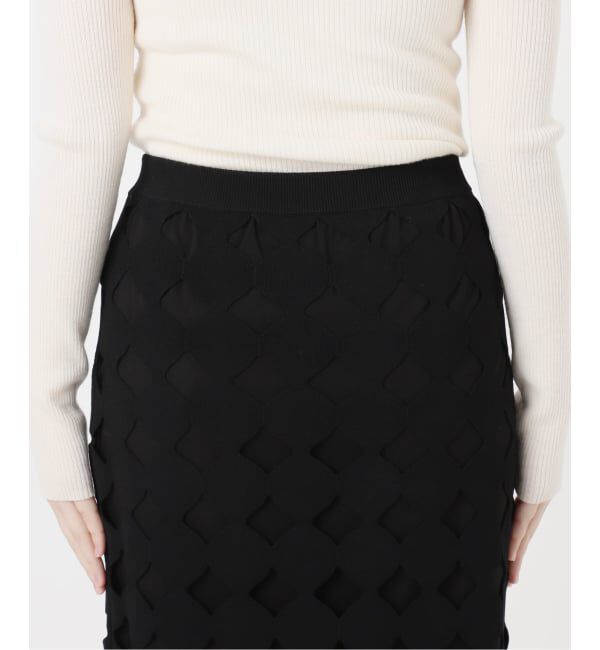 NOBLE「《追加》ドットモチーフニットスカート」|スカート|