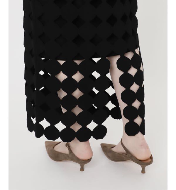 NOBLE「《追加》ドットモチーフニットスカート」|スカート|
