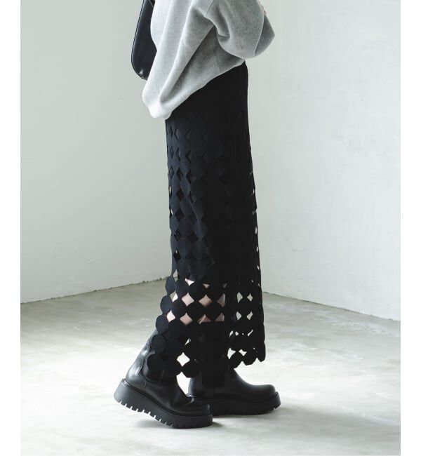 NOBLE「《追加》ドットモチーフニットスカート」|スカート|