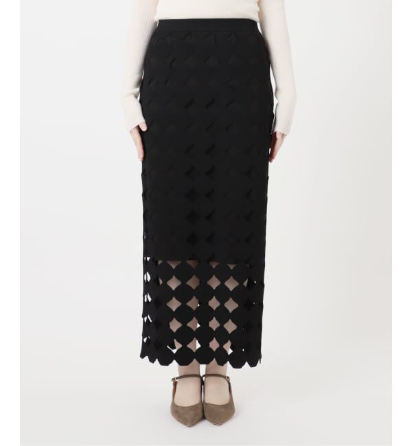 NOBLE「《追加》ドットモチーフニットスカート」|スカート|