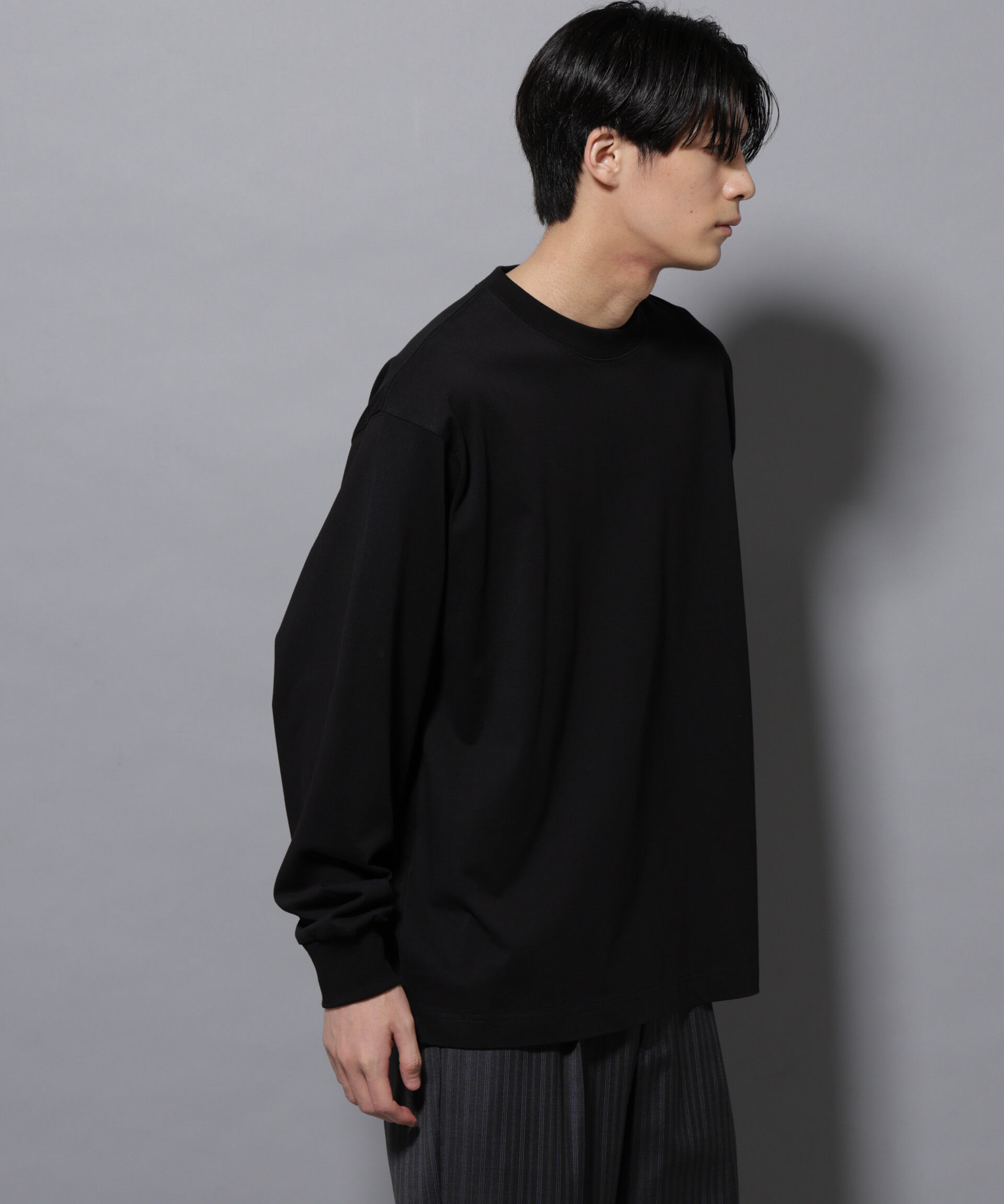 nano･universe「ビックシルエットワンポイントTシャツ 長袖」|Tシャツ・カットソー|