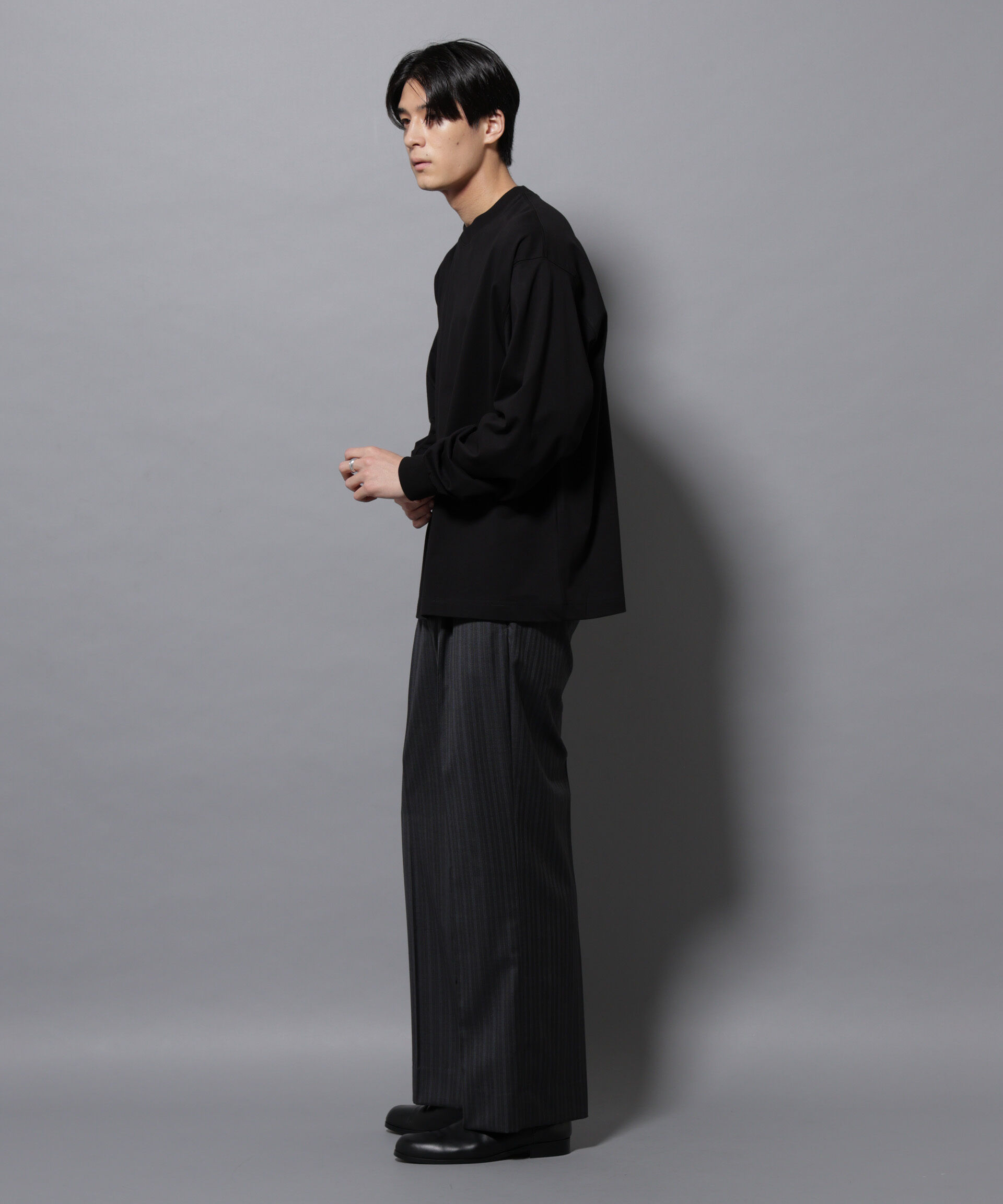 nano･universe「ビックシルエットワンポイントTシャツ 長袖」|Tシャツ・カットソー|