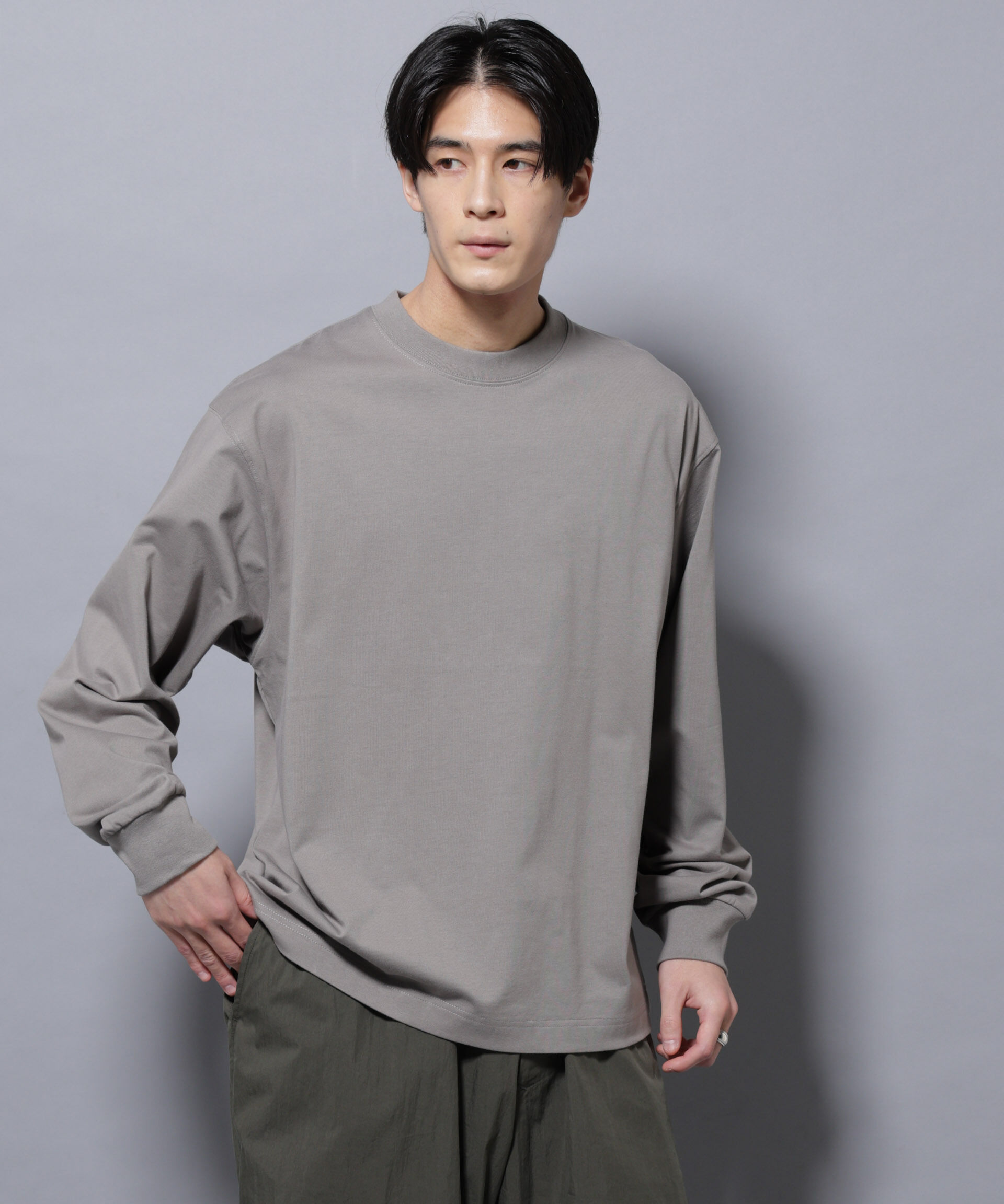 nano･universe「ビックシルエットワンポイントTシャツ 長袖」|Tシャツ・カットソー|