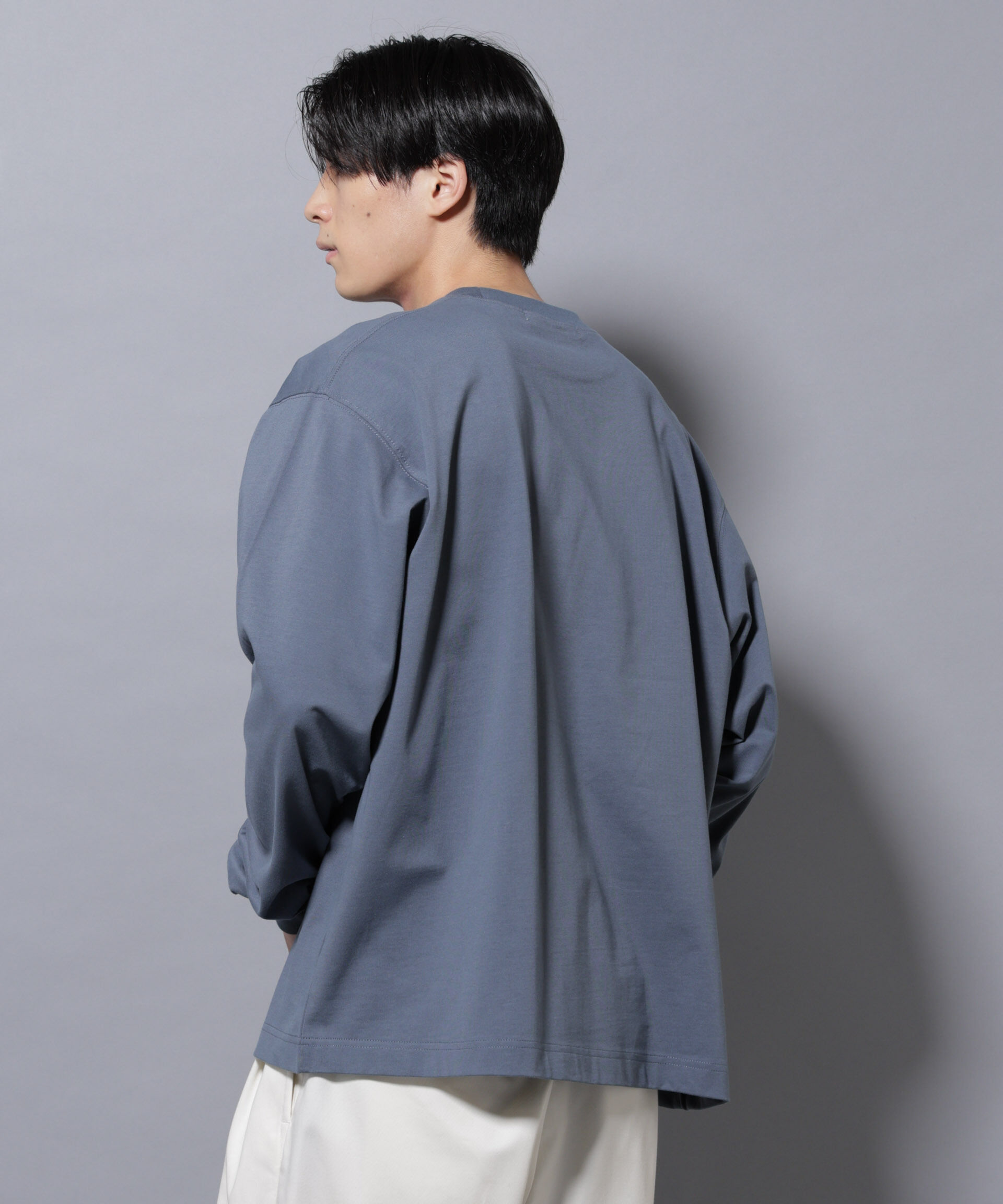 nano･universe「ビックシルエットワンポイントTシャツ 長袖」|Tシャツ・カットソー|