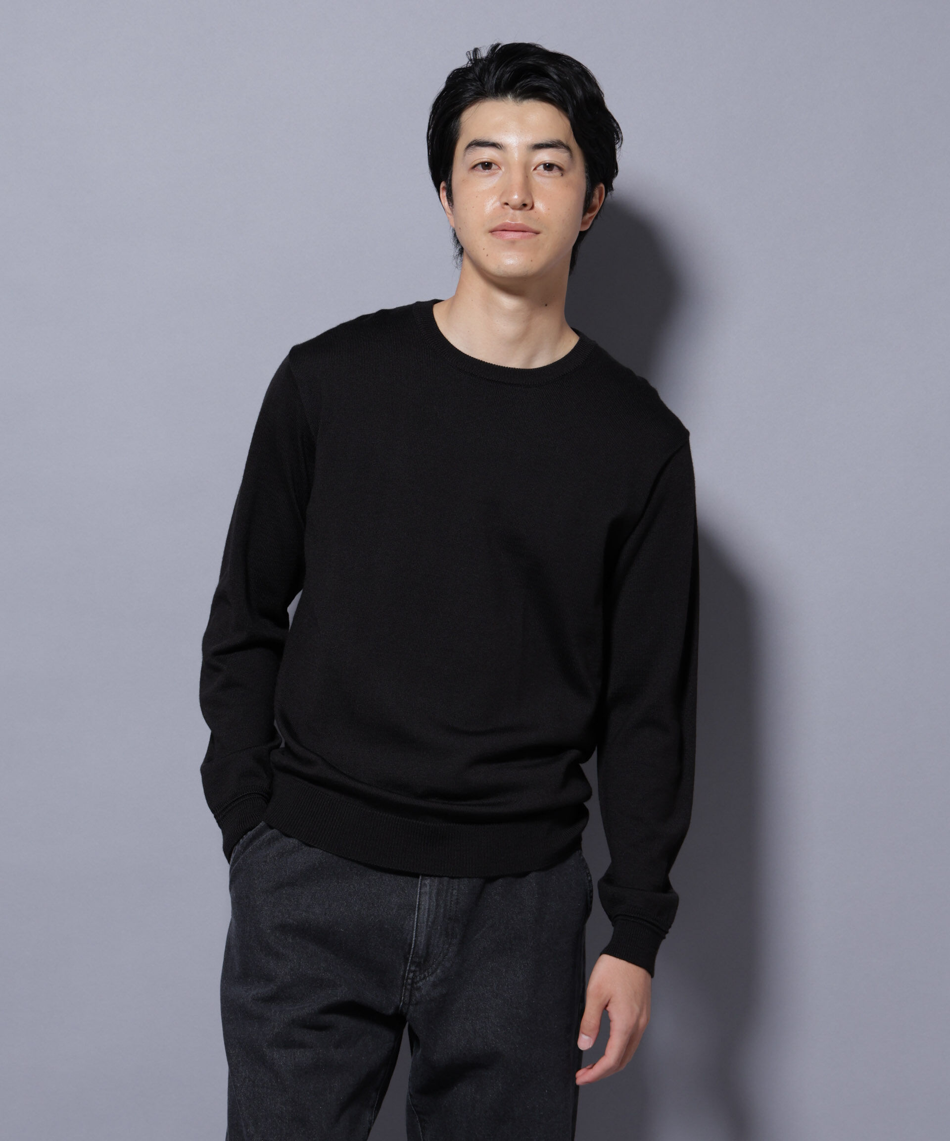 nano･universe「タスマニアミックスクルーネックニット」|ニット・セーター|