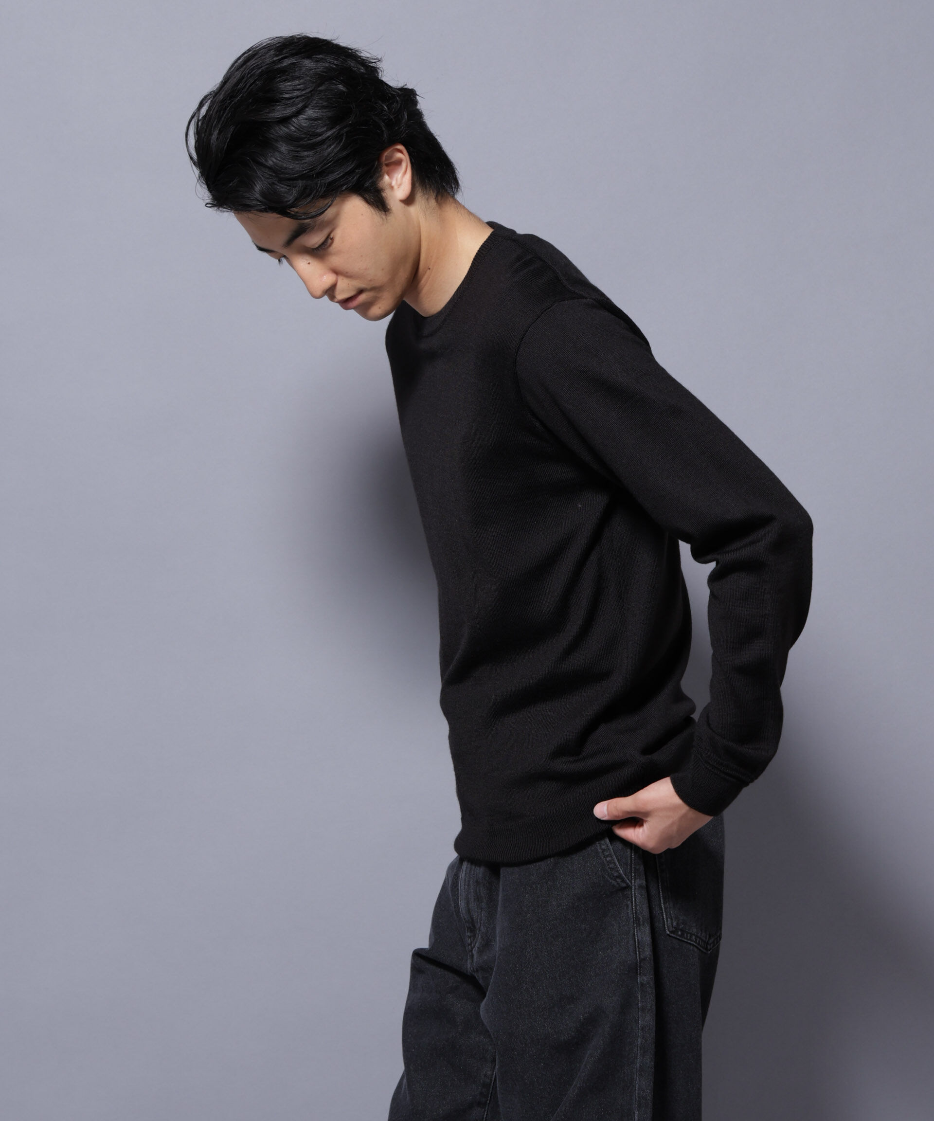 nano･universe「タスマニアミックスクルーネックニット」|ニット・セーター|