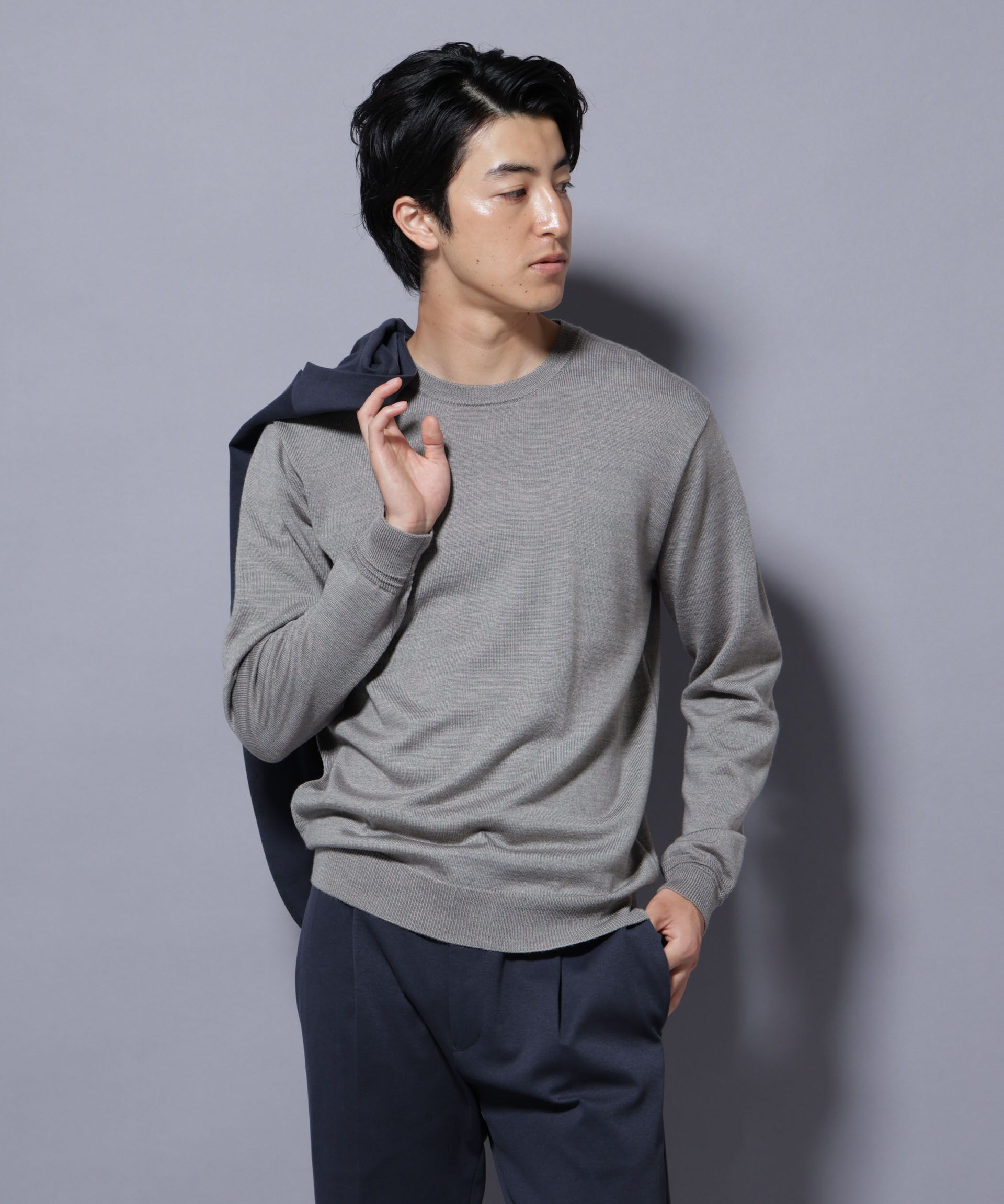 nano･universe「タスマニアミックスクルーネックニット」|ニット・セーター|