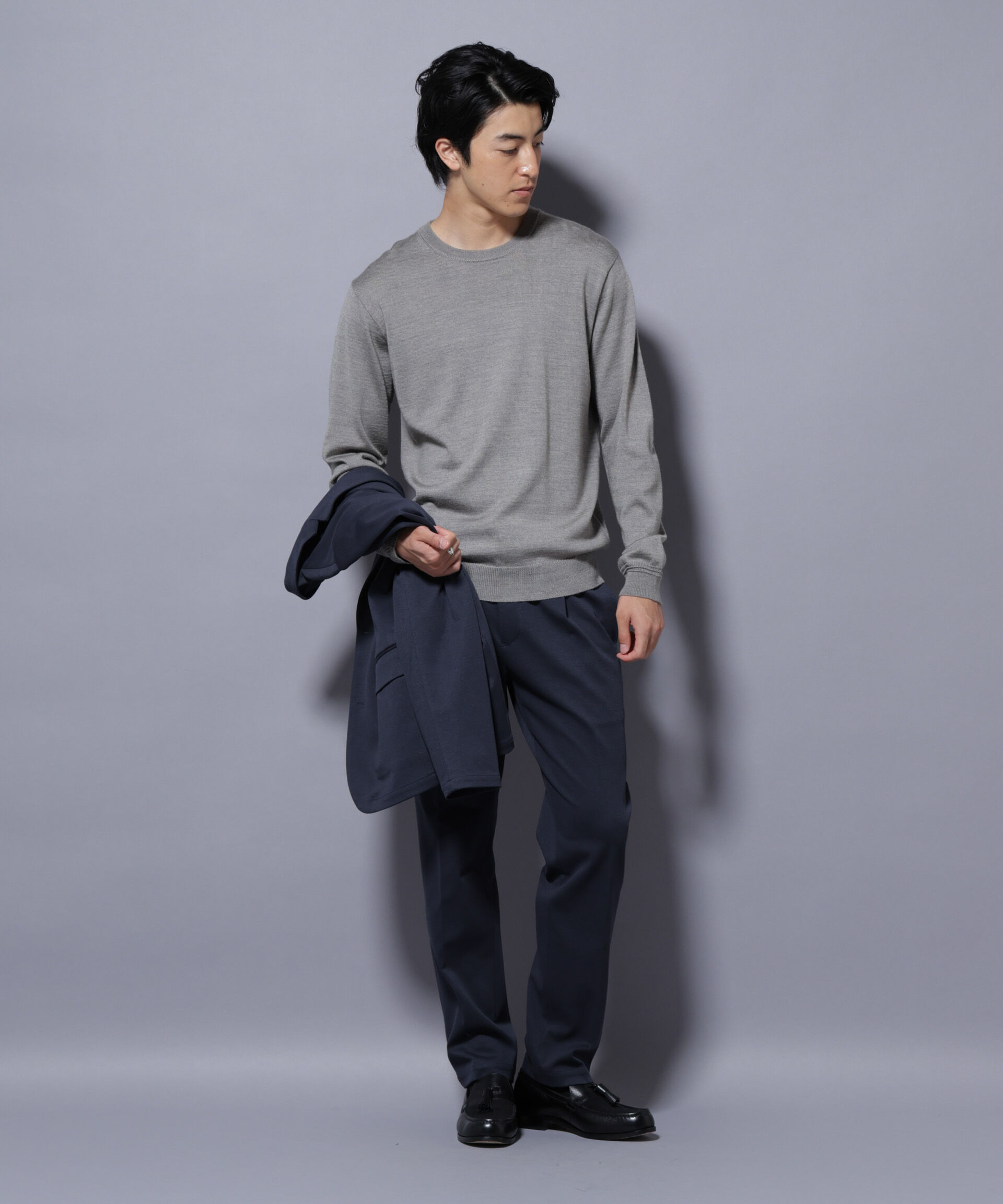 nano･universe「タスマニアミックスクルーネックニット」|ニット・セーター|