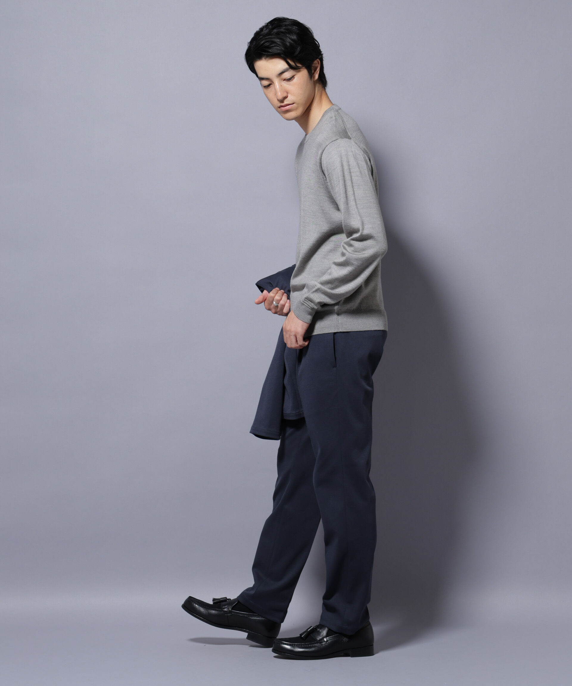 nano･universe「タスマニアミックスクルーネックニット」|ニット・セーター|