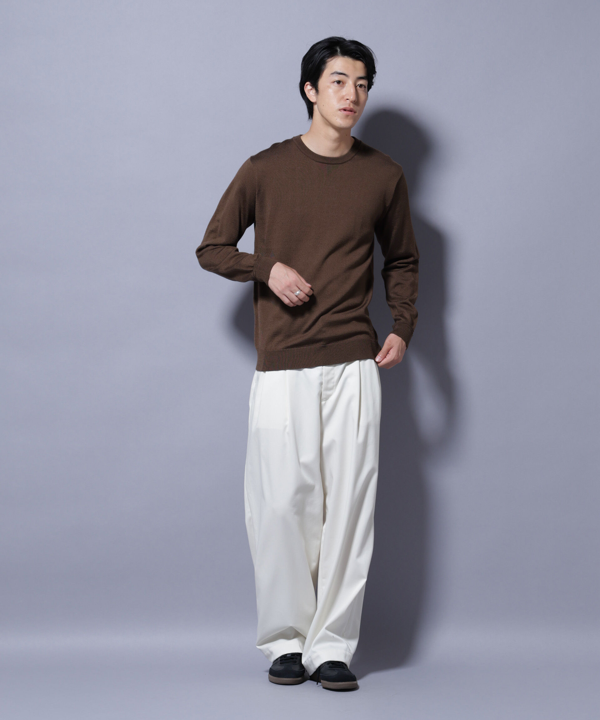 nano･universe「タスマニアミックスクルーネックニット」|ニット・セーター|