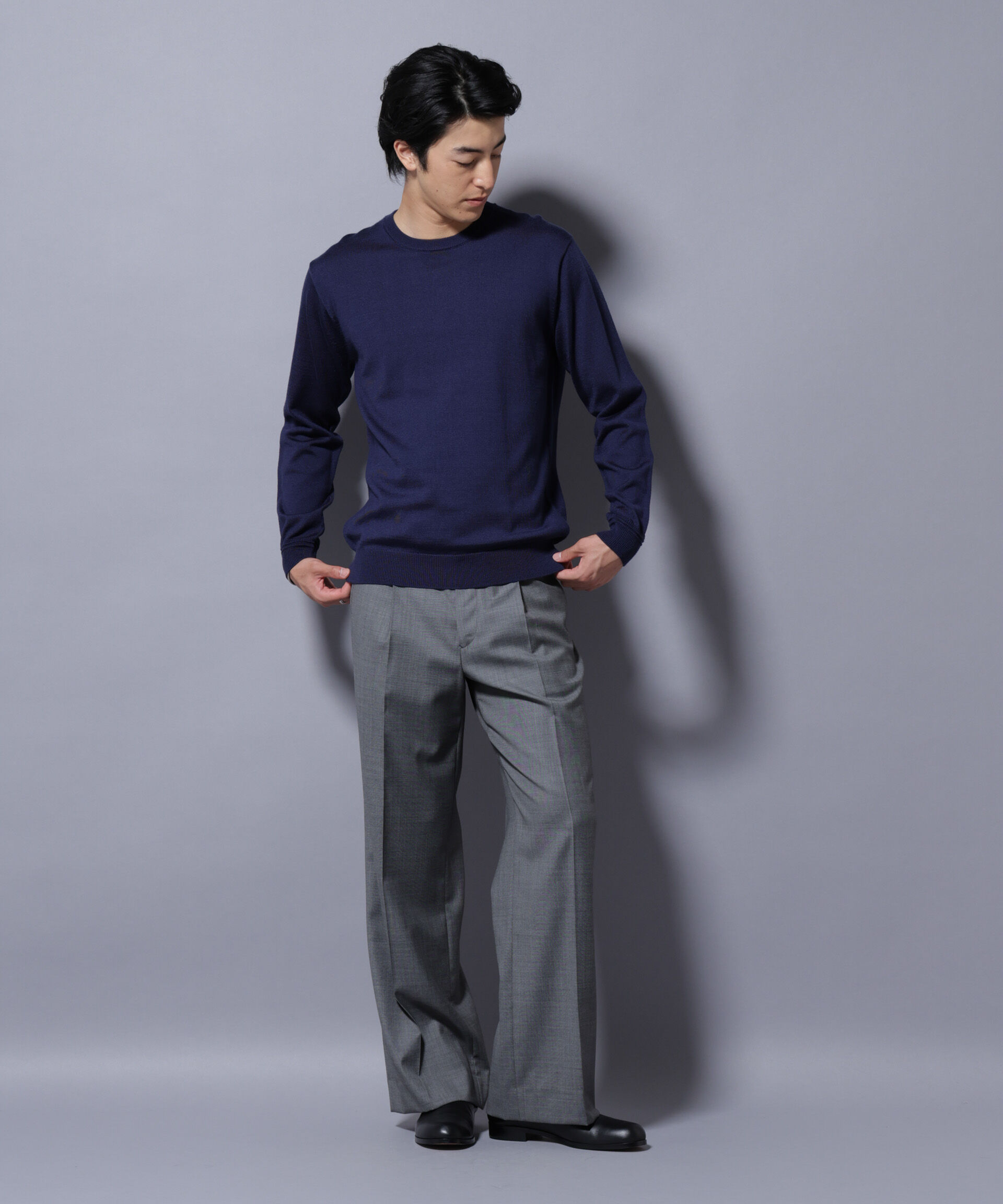 nano･universe「タスマニアミックスクルーネックニット」|ニット・セーター|