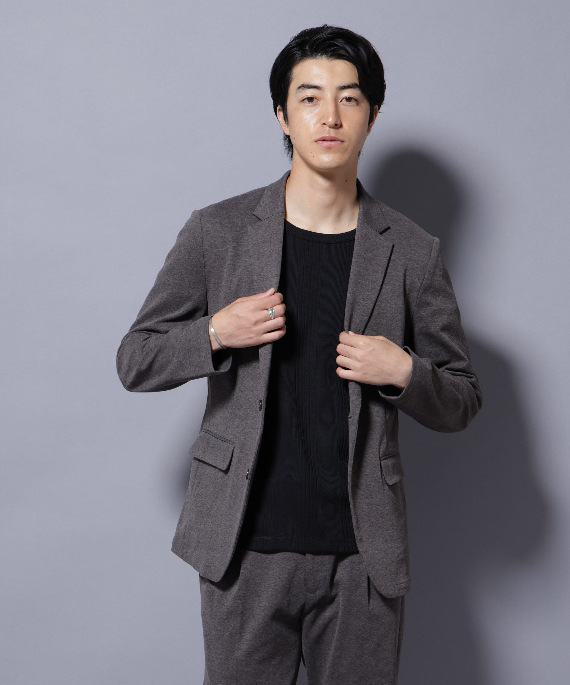 nano･universe「ストレッチカノコジャケット(セットアップ可)」|テーラードジャケット|