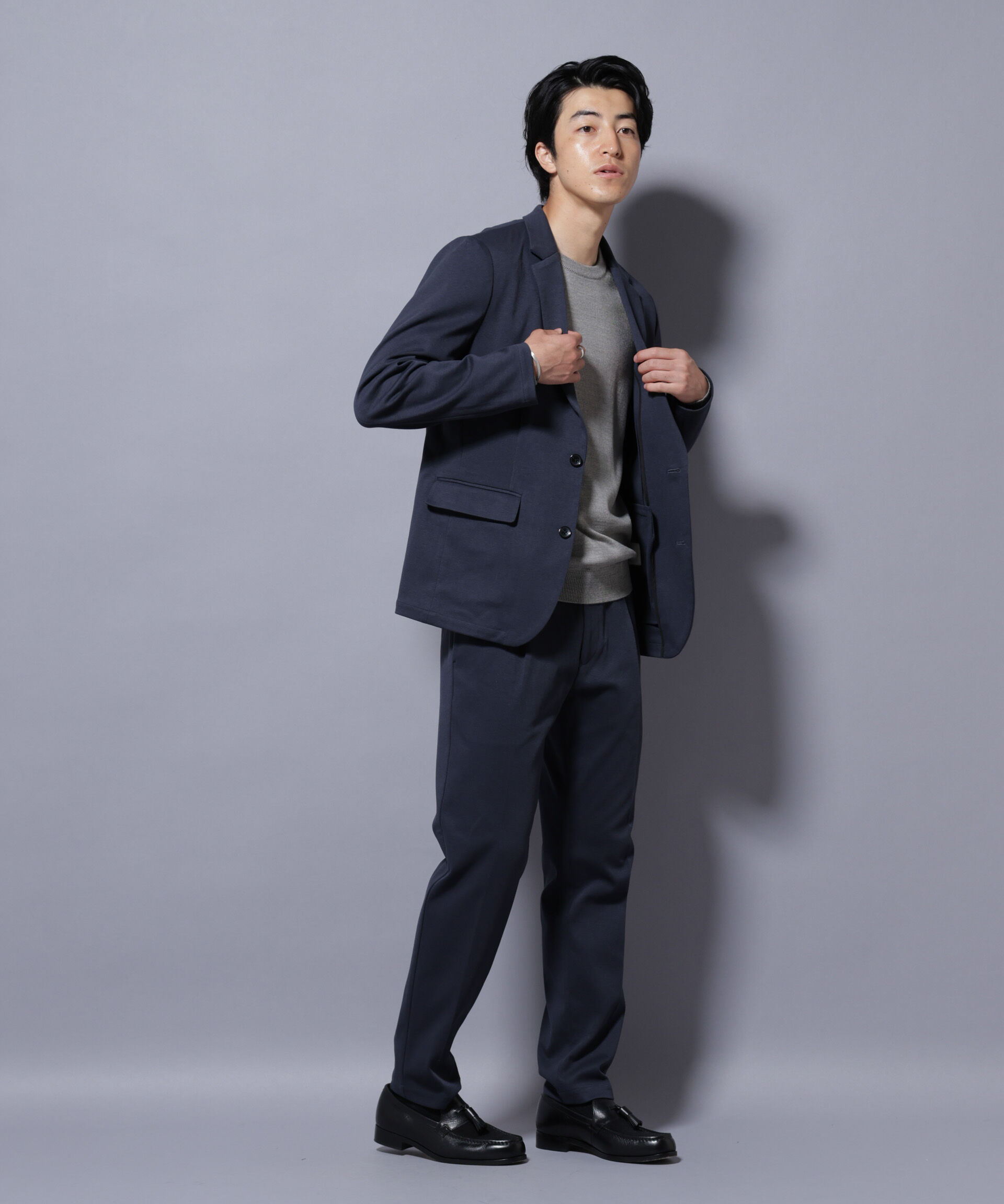 nano･universe「ストレッチカノコジャケット(セットアップ可)」|テーラードジャケット|