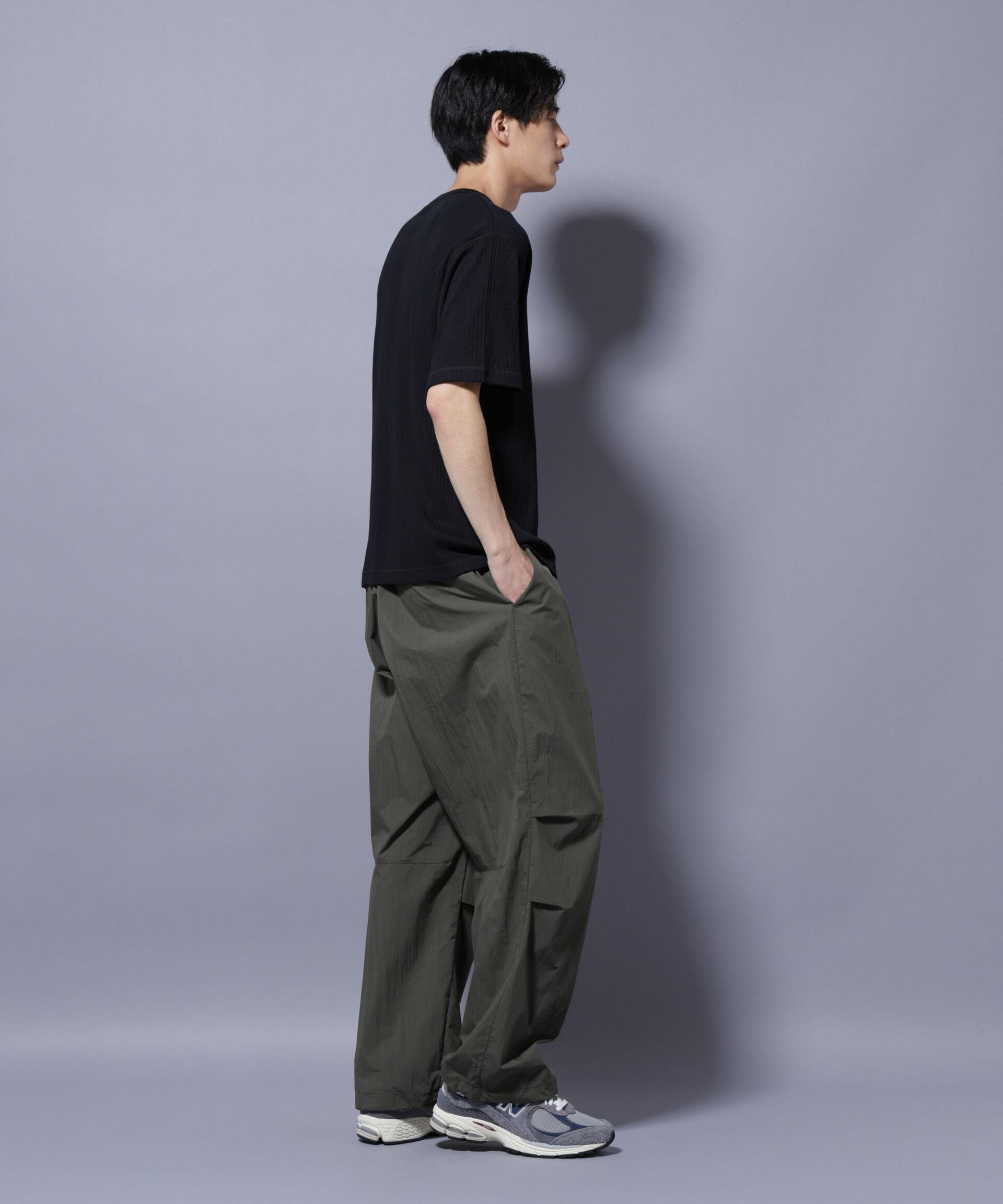 nano･universe「NORMANBROS/NORMANBROS別注 テレコUネックTシャツ 半袖」|Tシャツ・カットソー|