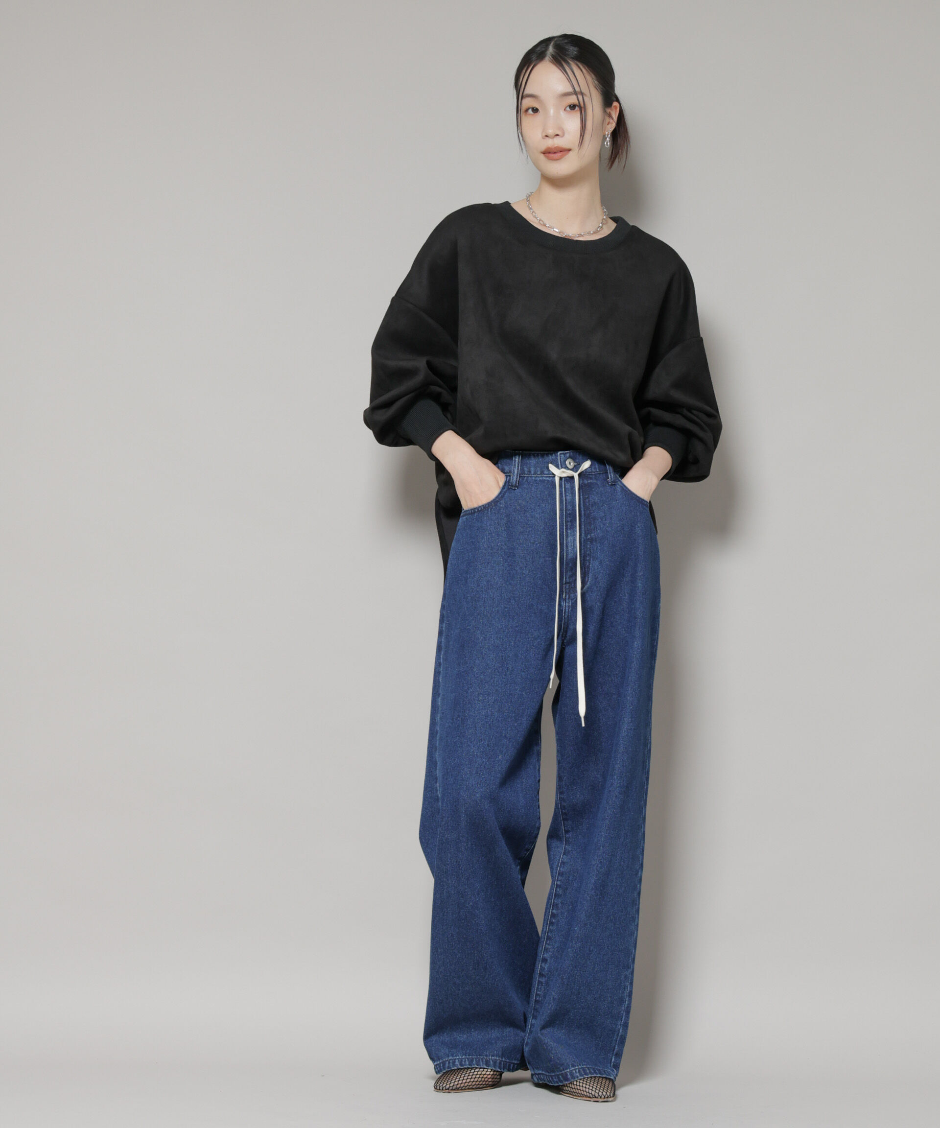 nano･universe「カットスエードサイドスリットワイドプルオーバー(セットアップ可)」|Tシャツ・カットソー|