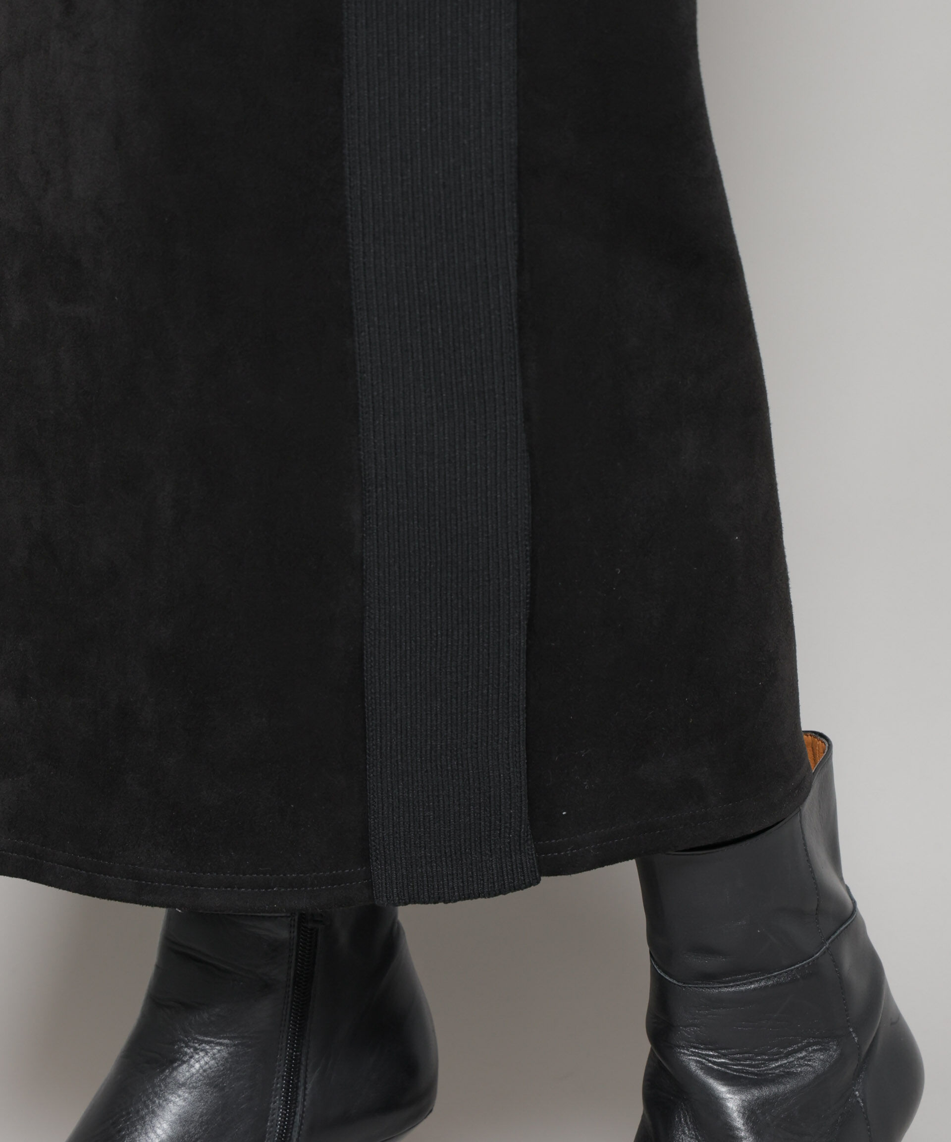 nano･universe「カットスエードサイドニットラインナロースカート(セットアップ可)」|スカート|