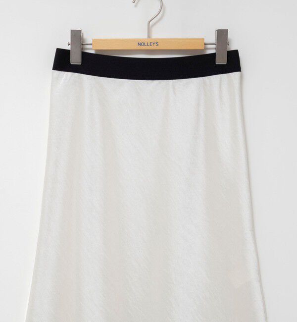 NOLLEY'S「ウォッシャブルサテンナロースカート」|フレア|