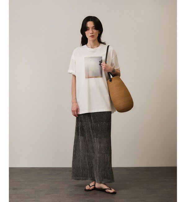 SALON adam et rope'「シアーラメスカート［ストレッチ］」|スカート|