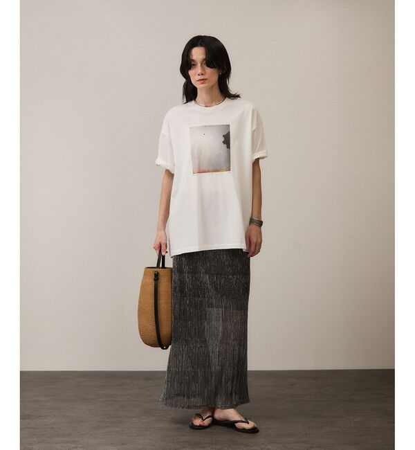 SALON adam et rope'「シアーラメスカート［ストレッチ］」|スカート|