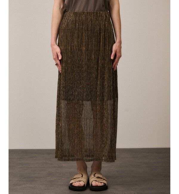SALON adam et rope'「シアーラメスカート［ストレッチ］」|スカート|