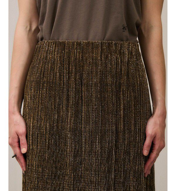 SALON adam et rope'「シアーラメスカート［ストレッチ］」|スカート|