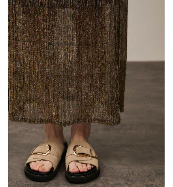 SALON adam et rope'「シアーラメスカート［ストレッチ］」|スカート|