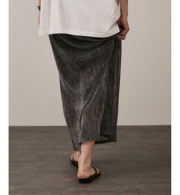 SALON adam et rope'「シアーラメスカート［ストレッチ］」|スカート|