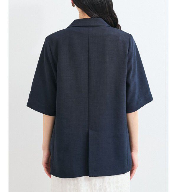 VIS「【美easy】ハーフスリーブジャケット/セットアップ対応・洗える」|テーラードジャケット|