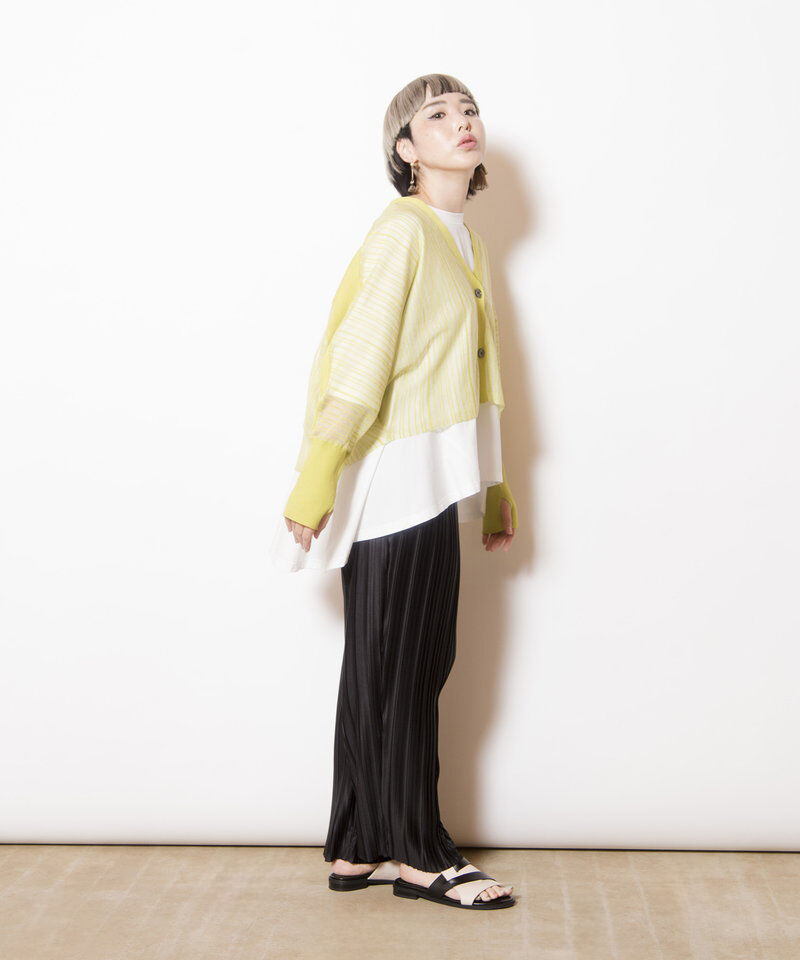  「シアーストライプニットカーディガン」|ニット・セーター|