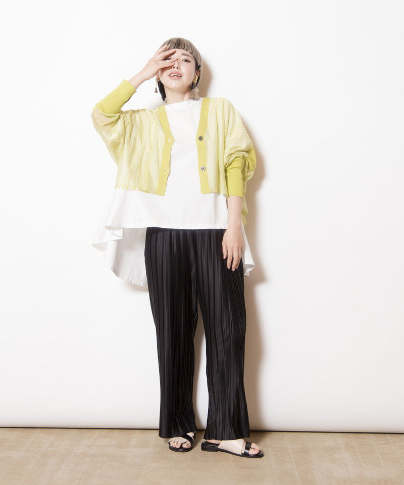  「シアーストライプニットカーディガン」|ニット・セーター|