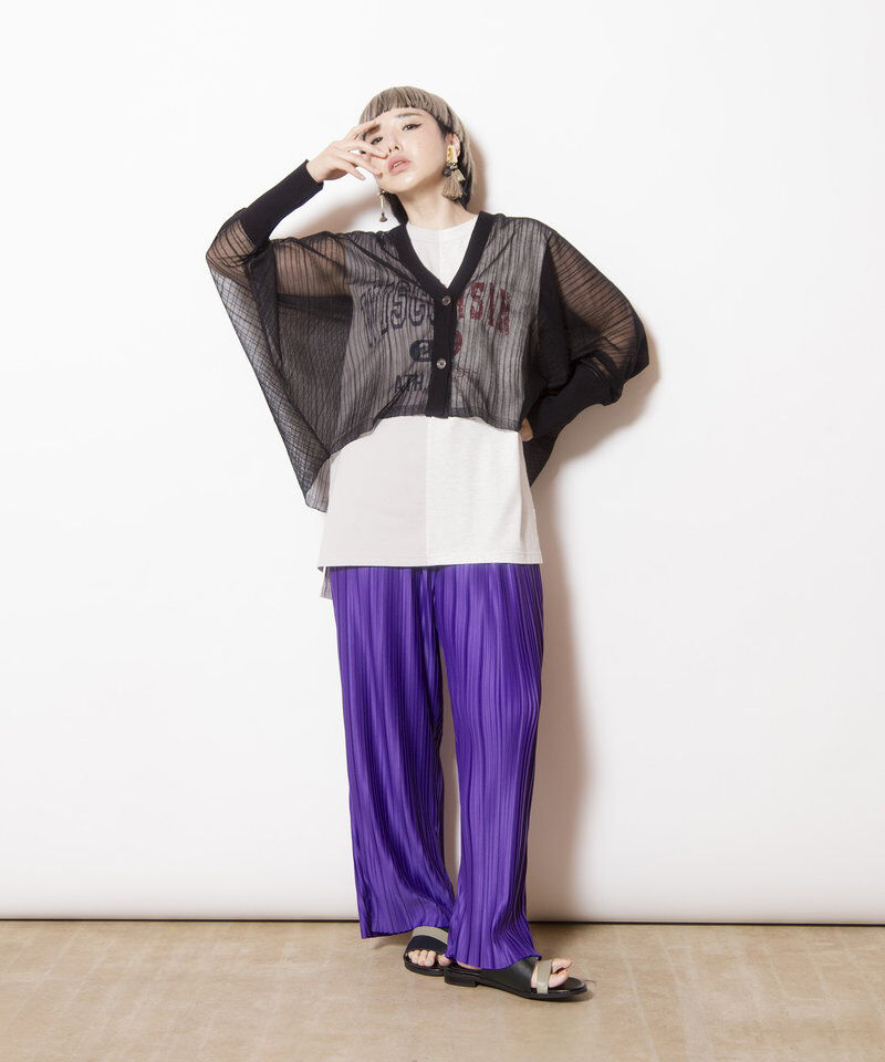  「シアーストライプニットカーディガン」|ニット・セーター|