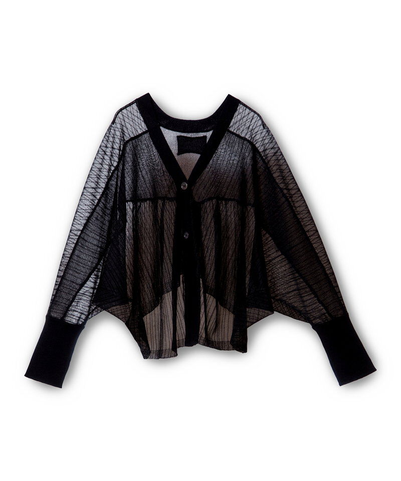  「シアーストライプニットカーディガン」|ニット・セーター|