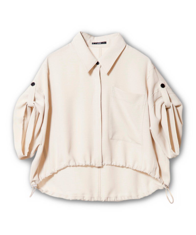  「クロップド切替シャツブラウス」|シャツ・ブラウス|