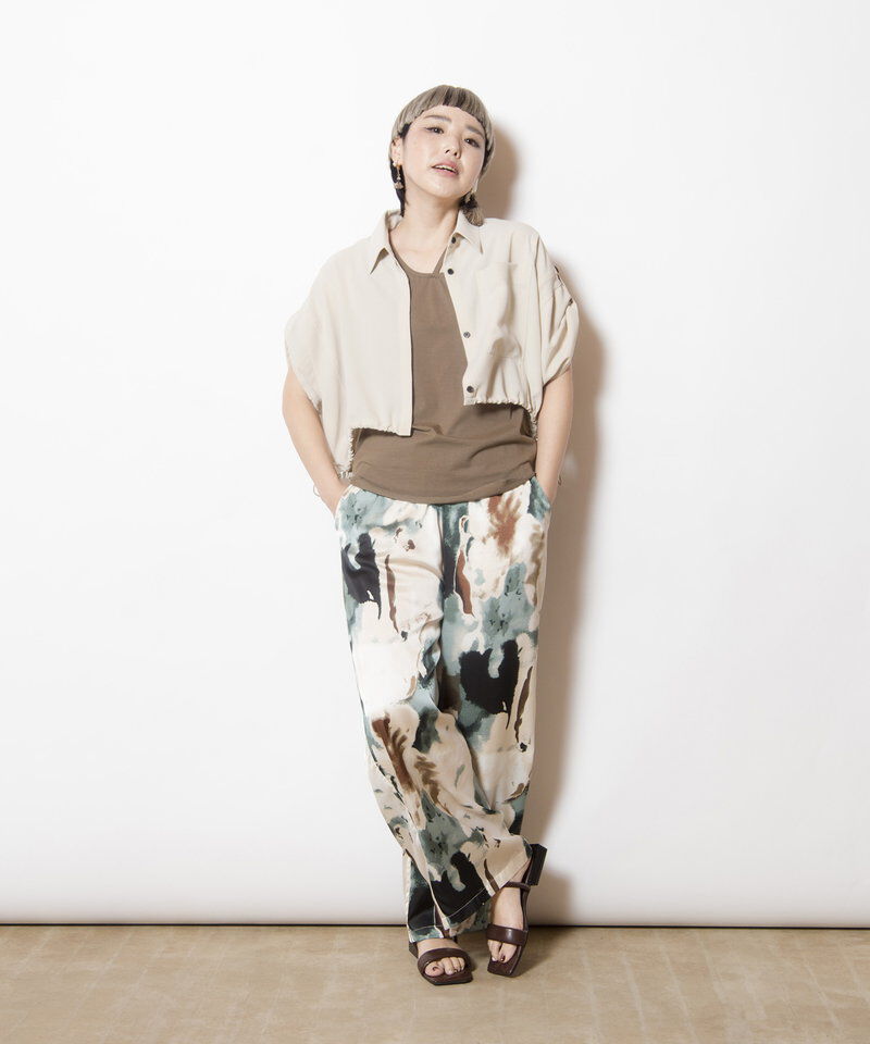  「クロップド切替シャツブラウス」|シャツ・ブラウス|