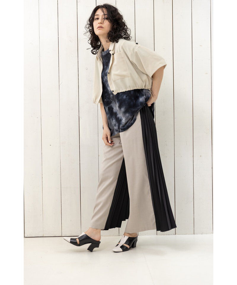  「クロップド切替シャツブラウス」|シャツ・ブラウス|