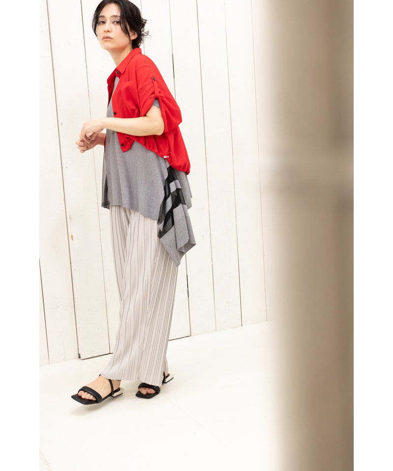  「クロップド切替シャツブラウス」|シャツ・ブラウス|