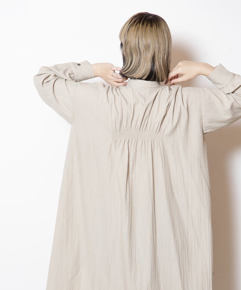  「シャーリングロングブラウス」|シャツ・ブラウス|