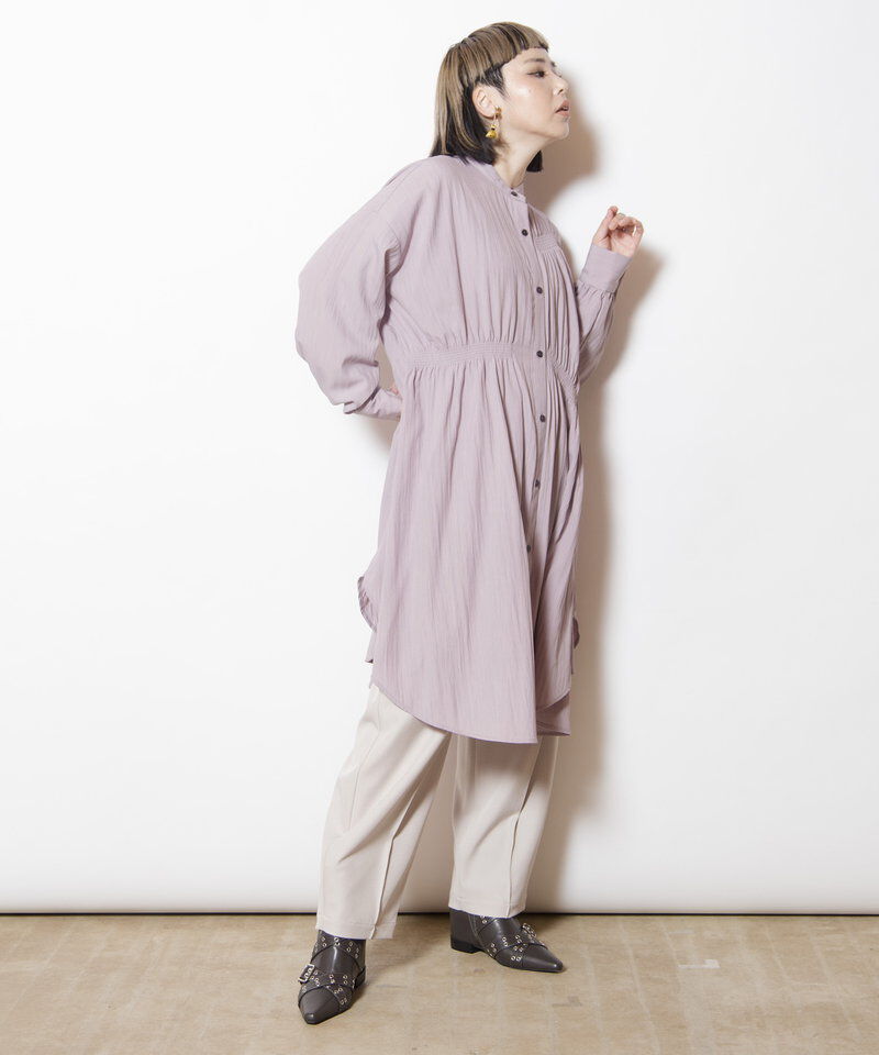  「シャーリングロングブラウス」|シャツ・ブラウス|