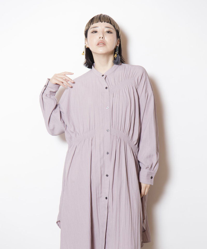  「シャーリングロングブラウス」|シャツ・ブラウス|