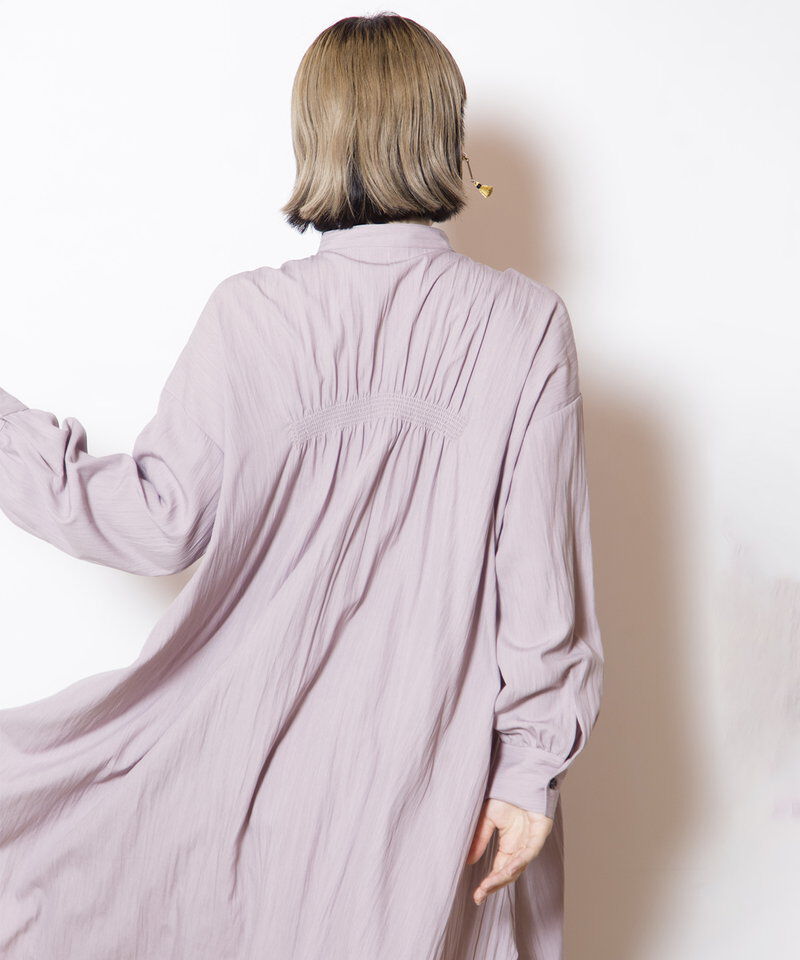  「シャーリングロングブラウス」|シャツ・ブラウス|