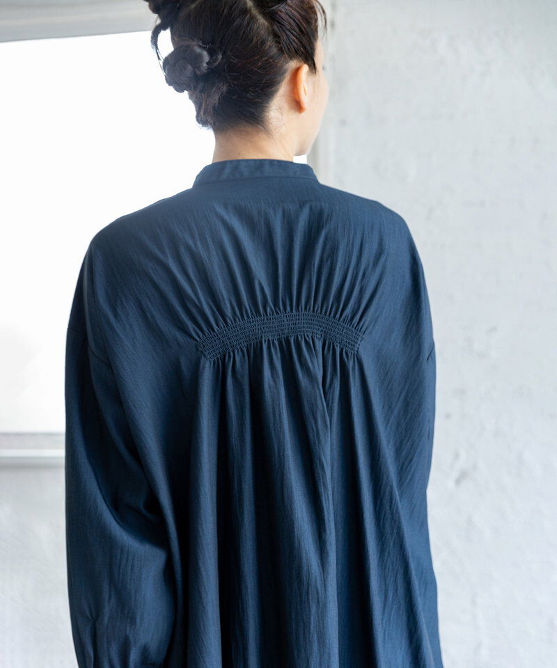  「シャーリングロングブラウス」|シャツ・ブラウス|