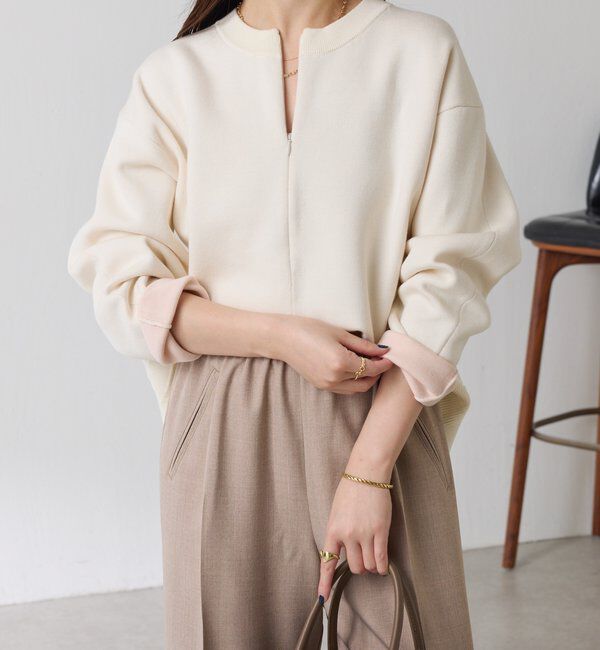  「スウェットライクラウンドヘムニット」|ニット・セーター|