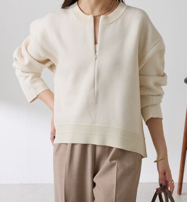  「スウェットライクラウンドヘムニット」|ニット・セーター|