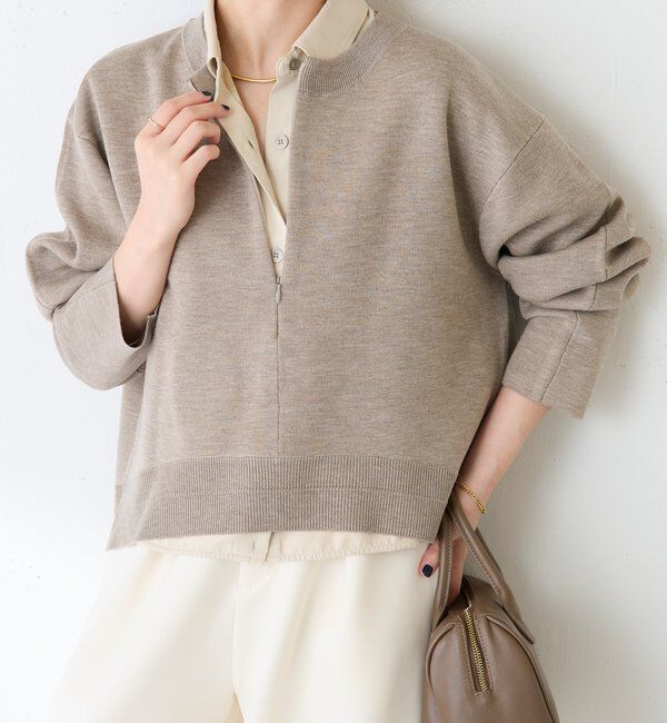  「スウェットライクラウンドヘムニット」|ニット・セーター|