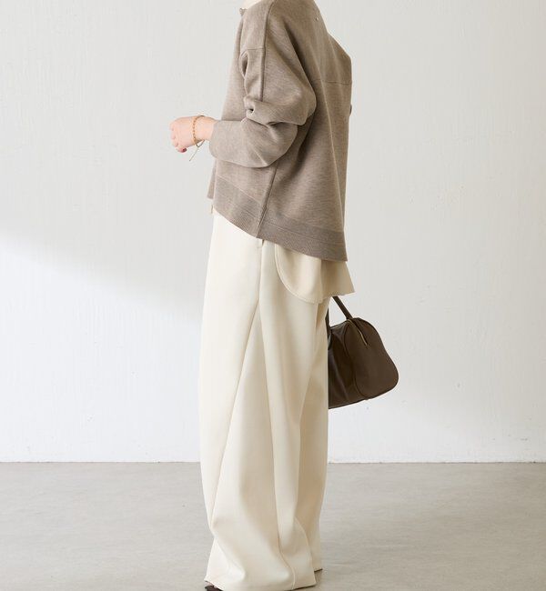  「スウェットライクラウンドヘムニット」|ニット・セーター|