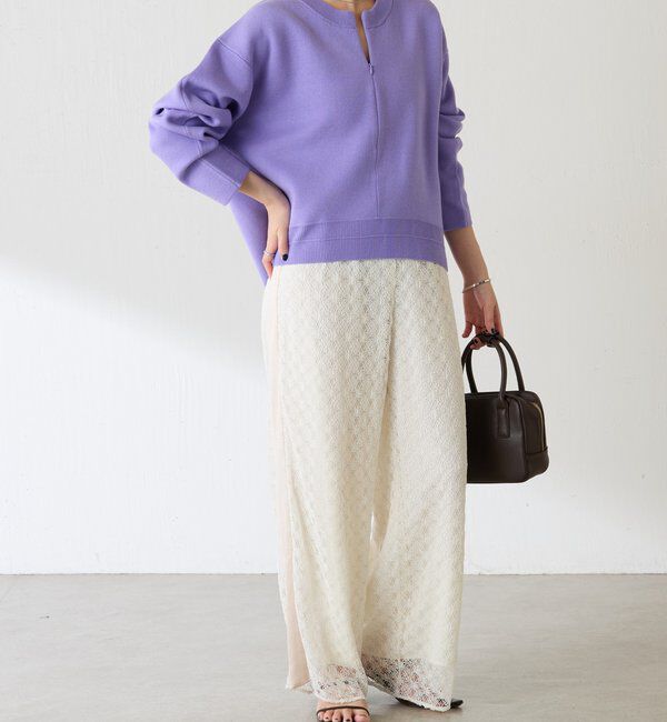  「スウェットライクラウンドヘムニット」|ニット・セーター|