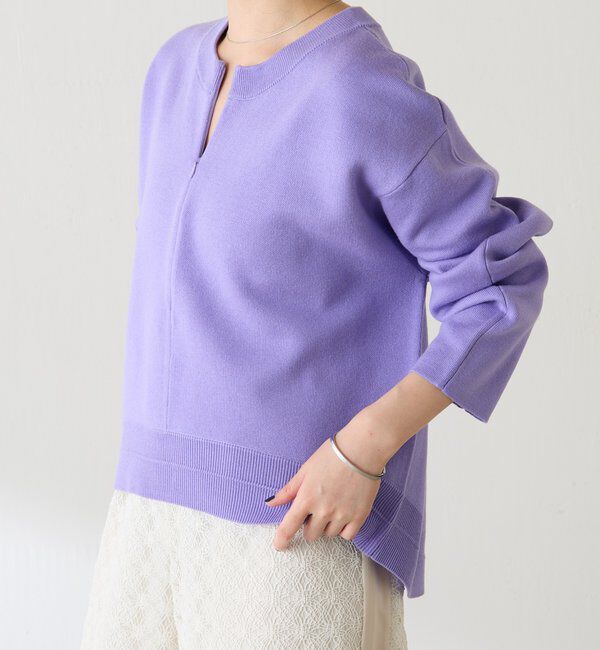  「スウェットライクラウンドヘムニット」|ニット・セーター|